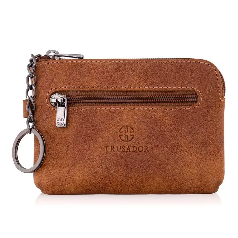 Trusador- Milano Leather Wallet Pouch Purse Zipper Change Bag